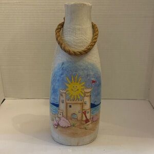 Hand-Painted Beach Scene buoy Rope Accent